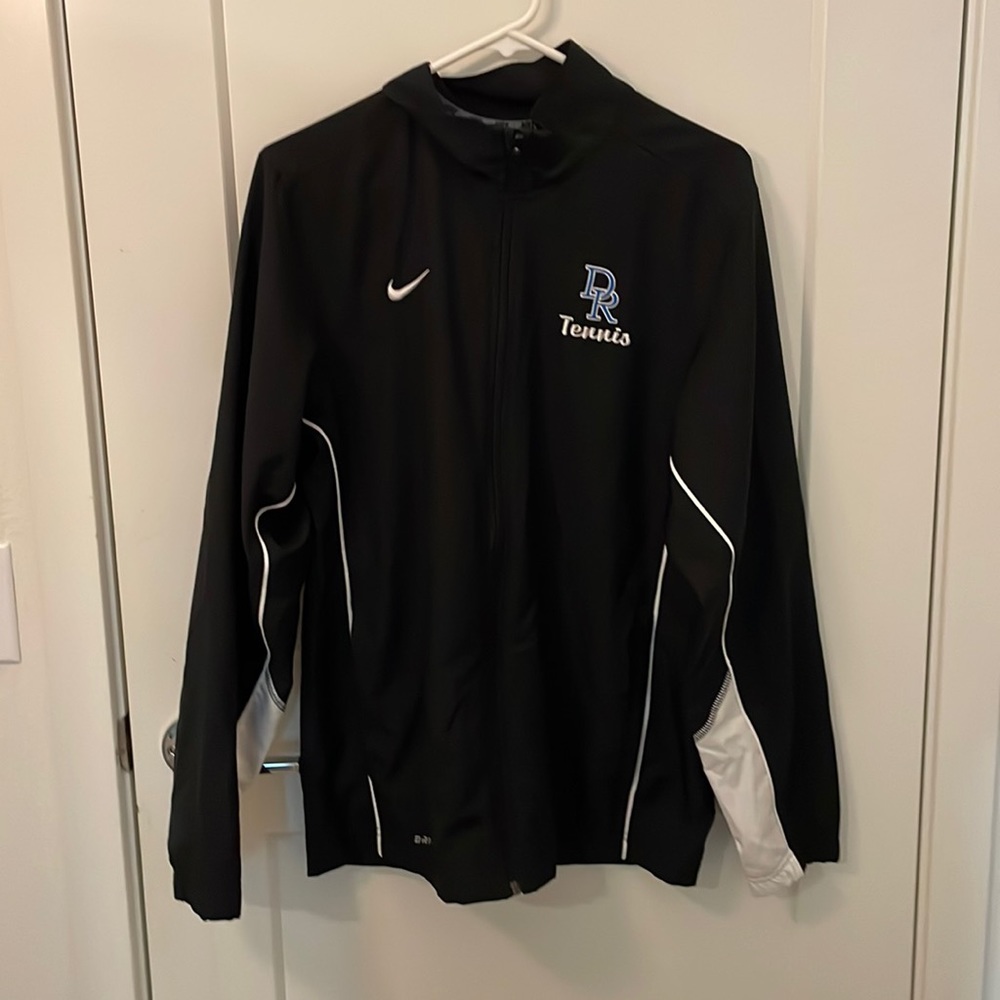 Black Dri-Fit Nike Crewneck Jacket DR logo with Adjustable Zipper